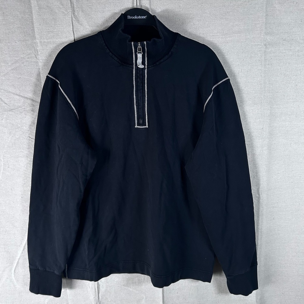 Hugo Boss‎ Orange Label Mens Black Quarter Zip Pullover Sweatshirt Size L